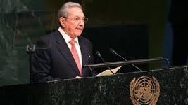 Raul Castro à l'ONU par Jose Fort